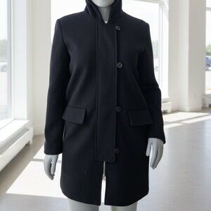 Joe Fresh Black Trench Coat with Hoodie